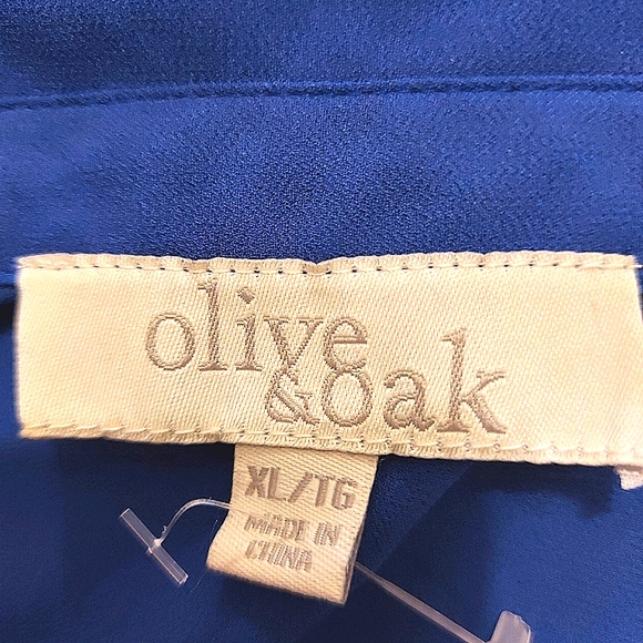 3 for $25- Olive & Oak Electric Blue Blouse, XL - Picture 8 of 10